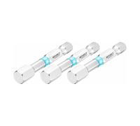 HAZET 8-2204NSLG-8/3 - Punta esagonale interna da 1/4", versione lunga, 3 pezzi