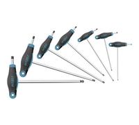 Set di chiavi esagonali HAZET 829KK/7 | Set di utensili da 7 pezzi, azionamento: esagonale, impugnatura a T ergonomica HAZET a 1 componente, con testa a sfera per uso manuale".