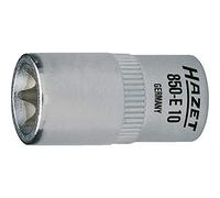 Hazet 850-E10 Inserto Chiave a Bussola Torx, Argento, Attacco Quadro, Cavo, 6.3 mm 1/4 di Pollice