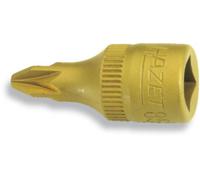Hazet 8507-Pz2 Inserto Chiave a Bussola per Giraviti, Oro, Attacco Quadro, Cavo, 6.3 mm 1/4 di Pollice