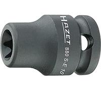 Hazet 880S-E10 Inserto Chiave a Bussola per Avvitatori ad Impulso Torx, Nero, Attacco Quadro, Cavo, 10 mm 3/8 di Pollice