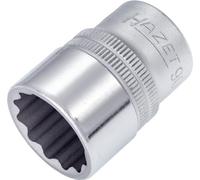 Hazet 900Z-20 Inserto Chiave a Bussola Doppio Esagono, Argento, Attacco Quadro, Cavo, 12.5 mm 1/2 di Pollice