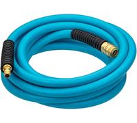 Tubo per aria compressa HAZET 9040N-1010, lunghezza 10 m, diametro 10 mm, con raccordo rapido e nipplo di collegamento, protezione antipiega su entrambi i lati, pressione di scoppio 60 bar, in HAZET azzurro".