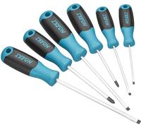 HAZET Cacciavite 811/6, set di 6 pezzi, profilo Phillips PH e a taglio, impugnatura antiscivolo a 3 componenti per un' trasmissione della forza