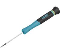 HAZET Cacciavite Electronics 811EL-015, SW 0,2x1,5 mm con profilo a taglio, per le viti più piccole, manopola di centraggio girevole, presa sicura grazie alle ampie scanalature dellimpugnatura