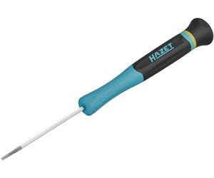 HAZET Cacciavite Electronics 811EL-02, profilo a taglio SW 0,4x2 mm, per le viti più piccole, manopola di centraggio girevole, presa sicura grazie alle ampie scanalature del manico