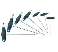 HAZET Set chiavi esagonali 829KK/7 – 7 pezzi, impugnatura a T ergonomica monocomponente, testa a sfera