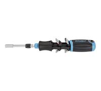Cacciavite a cricchetto HAZET 810R-4 | caricatore portabit integrato con 12 bit - la funzione cricchetto può essere attivata o utilizzata come cacciavite".