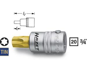 HAZET Cacciavite Socket TORX® 20mm 3/4 Zoll Interno TORX® 80mm 1012-T
