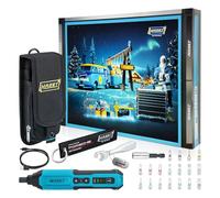 HAZET Calendario dell'Avvento 2025, 24 pezzi, con avvitatore a batteria da 1/4", 18 bit, cavo USB-C, adattatore, portachiavi, apribottiglie, pratica borsa per attrezzi nel calendario di Natale