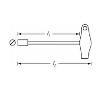 HAZET Chiave a bussola, a T 428-8, Profilo esagonale esterno, 8mm Quantità:1