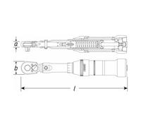HAZET Chiave dinamometrica 6110-1CT Nm min-max: 5 - 60 Nm, tolleranza: 2% quadro pieno 10mm, 3/8" Quantità:1
