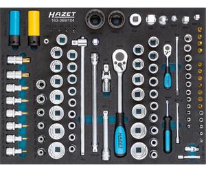 HAZET Componenti Chiavi Meccaniche 6,3mm 1/4 " 12,5mm 1/2 " 104-tlg 163-369/104