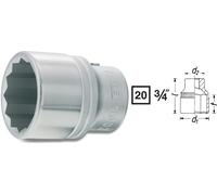 Hazet Inserto-Chiave 20mm 3/4 " Außen-doppel-sechskant 1000az-1.3/4