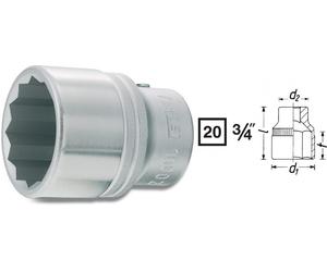 Hazet Inserto-Chiave 20mm 3/4 " Außen-doppel-sechskant 1000az-1.3/4