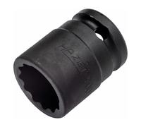 HAZET Inserto chiave a bussola per avvitatori ad impulso, A doppio esagono 900SZ-21, Attacco quadro, cavo, 12,5mm (1/2"), Profilo trazione doppio esagono esterno, 21mm Quantità:1