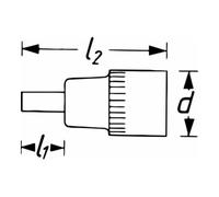 HAZET Inserto per chiave a bussola 1/4", a croce PZ Quantità:1