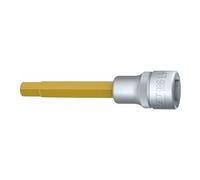 HAZET Inserto per chiave a bussola 986L-9, 9 mm, esagono interno, 1/2", rivestimento TiN, zigrinatura, lunghezza 100 mm, DIN 7422