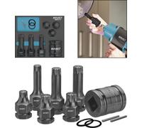 Hazet Kraft Inserti per Chiave a Bussola 11-tlg 3/4 " 1/2 " Dentato Xzn 990s/11