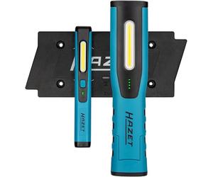 HAZET LED Lampen Set 1979W2/3, ricarica wireless, 3-teilig, inkl. Luce a penna, lampada a LED, doppio pad di ricarica wireless, cavo USB-C, cavo di rete