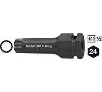 Hazet Presa di Corrente 18mm Multidentata Xzn 1/2 " 12,5mm 75mm Lungo 990S-18L