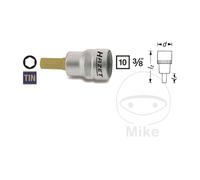 HAZET Punta per cacciavite a brugola 3/8 4 MM 43.5 MM
