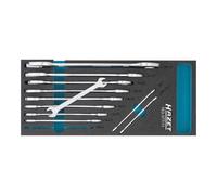 HAZET Serie di chiavi a forchetta doppia 163-377/11, Profilo esagonale esterno, 6 x 7 - 30 x 32 Quantità:1