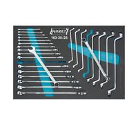 HAZET Serie di chiavi combinate a forchetta / ad anello, chiavi a doppio anello 163-30/25, Profilo a doppio esagono esterno, Profilo trazione doppio esagono esterno, 6 - 245 Quantità:1