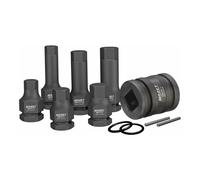HAZET Serie di inserti chiave a bussola per giraviti e avvitatori ad impulso 985S/11, Attacco quadro, cavo, 12,5mm (1/2"), Profilo esagonale interno, 14, 17, 19 Quantità:1