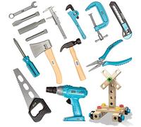 HAZET set di attrezzi junior JUNIORTOOL1 | 61 pezzi, composto da 14 attrezzi e blocchi da costruzione, inclusi dadi e bulloni | set di attrezzi per bambini a partire dai 3 anni".