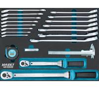 Hazet Set di attrezzi universale, 20 pezzi, 163-533/20, include chiavi a cricchetto ad anello, sondaggio, metro a nastro, calibro a corsoio e chiave dinamometrica, per officina e industria