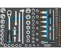 HAZET Set di chiavi a bussola 163-258/92 I Set da 92 pezzi I per profilo TORX interno ed esterno I Sistema organizzativo perfetto I per unampia gamma di applicazioni