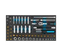 Hazet, Set di chiavi a bussola, all' interno del Quadrato (Robertson) 6,3 = 1 ⁄ 4 pollici, 60 pezzi, Profilo Esterno Torx, numero utensili: 60, 1 pezzi, 163 - 490/60