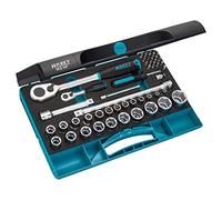 HAZET Set di chiavi a bussola ad alte prestazioni 953HP 47 pezzi, con cricchetto reversibile a denti fini HiPer, varie punte e chiavi a bussola set di dadi per funzionamento manuale