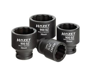 HAZET Set di trasmissione, giunzione e semiasse 900SZ/4, quadro cavo 12,5mm (1/2 pollice) profilo a doppio esagono esterno Traction 24 - 36, 4pz. Quantità:1