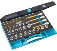 HAZET - Set di bussole con attacco quadro da 1/4; 1/2 pollice 30 pezzi, Numero pezzi: 35 35
