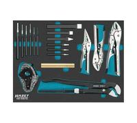 HAZET Set universale 163-535/18, 18 pezzi, lunghezza 519 mm, larghezza 392 | Lunghezza 519 mm, larghezza 392 mm, altezza 44 mm, 5200 g, 3/3+ (519 x 392 mm), 18 pezzi, sistema di inserimento di sicurezza