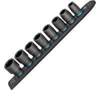 HAZET Smart-Rail 900S-SR/8 sottopunta magnetica con 8 bussole, attacco: quadrato 12,5 mm (1/2 pollice), uscita: profilo di trazione esagonale esterno guida in plastica per chiavi a bussola"