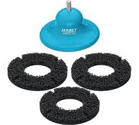 HAZET Smerigliatrice mozzo ruota 4960 R-160/4 | 4 pezzi, 11 mm esagonale, 3 superfici di impianto, pulizia rapida e semplice di ruggine e sporco sui mozzi delle ruote