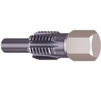 HAZET Tagliafiletti 4683-14, per sensori di temperatura dei gas di scarico, M14 x 1,5, esagono esterno 13 mm, con vite di guida e scanalature di pulizia, rivestimento TiAIN, per MERCEDES, AUDI, VW