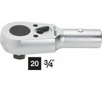 Hazet 1016 Testa a Cricchetto Reversibile, Argento, Attacco Quadro, Massiccio, 20 mm 3/4 di Pollice