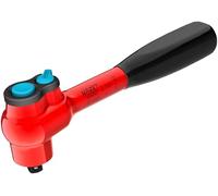 HAZET VDE cricchetto reversibile 8816HPKV, 3/8" di pollice quadrato pieno, lunghezza 208 mm, 90 denti, angolo di lavoro di 4 gradi, blocco a sfera, isolamento protettivo fino a 1000V