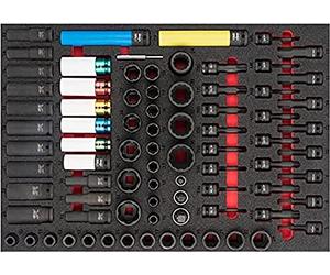 HAZET ViGOR Set di bussole per avvitatori ad impulsi V6811, 80 pezzi, varie lunghezze e dimensioni, doppio esagono, esagono, profilo XZN a più denti, profilo Torx