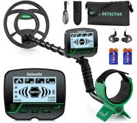 Hazlewolke Metal Detector per Adulti e Bambini, Metal Detector Professionali OrO ad Alta Precisione con Bobina 10" Impermeabile, kit per Metaldetector Per la Spiaggia