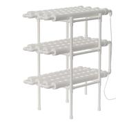 HazLope Kit idroponico, sistema idroponico NFT, set idroponico per interni, 108 piante, tubo a 3 livelli, timer, senza terra, alto raccolto, balcone, ufficio, 100 × 50 × 102 cm