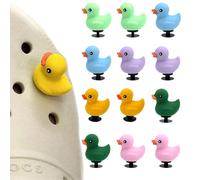 HAZMA 12 Pezzi Ciondoli A Forma Di Paperella Di Gomma In Resina 3D,pins, charms Per Pantofole, Sandali, Ragazzi, Ragazze, Donne, Uomini, Bomboniere, Decorazioni Carine,Paperelle Di Gomma, A