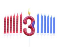 HAZMA 13 Pezzi Velas Cumpleaños, Candela Con Numero A Forma Di Ragno, Cake Toppers, Spider Themed Party Candles For Boys And Girls,Decorazione Della Torta Di Compleanno(Rosse E Blu,Numero 8) (3)