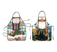 HAZMA 2 Articoli Divertente Grembiule Da Barbecue Per Uomo, Regolabile, Grembiule Da Cucina, Grembiule Da Oktoberfest, Grembiule Da Lavoro, Grembiule Da Pittura(78 * 55Cm)