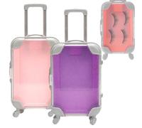 HAZMA 2 Pezzi Valigia Da Viaggio In Miniatura Regalo Di Denaro, Salvadanaio Da Viaggio, Mini Valigia, Salvadanaio Da Viaggio Come Regalo Per Le Vacanze (Rosa + Viola)