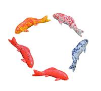 Hazrcvr 5 Pezzi Mini Figurines De Poisson, Mini Poissons Koi, Pesci Finti per Acquario, Aggiunta di un Paesaggio in Acquario, Paesaggio Acquario
